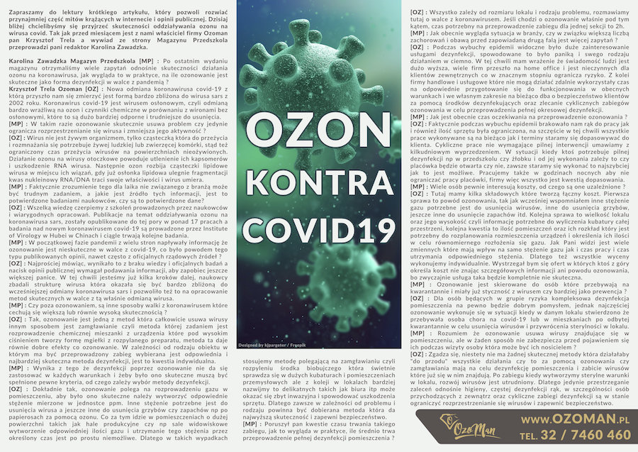 Dezynfekcja przez Ozonowanie Katowice Sosnowiec Gliwice
