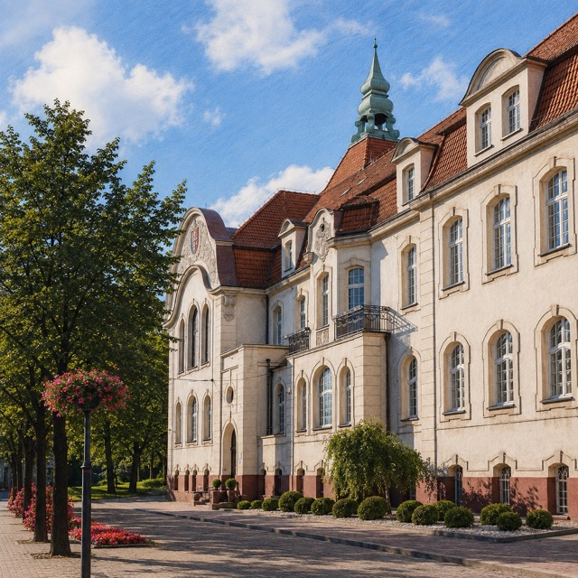 Główny budynek Urzędu Miejskiego przy ulicy Katowickiej 54 w Świętochłowicach